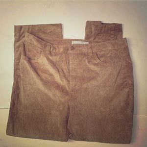 Jaclyn Smith Womens 16 Pants Casual Brown Tan